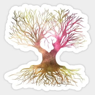 Yellow Magic Tree Of The World Sticker